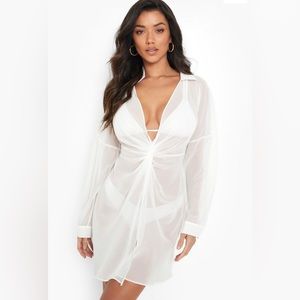 Twist front beach dress